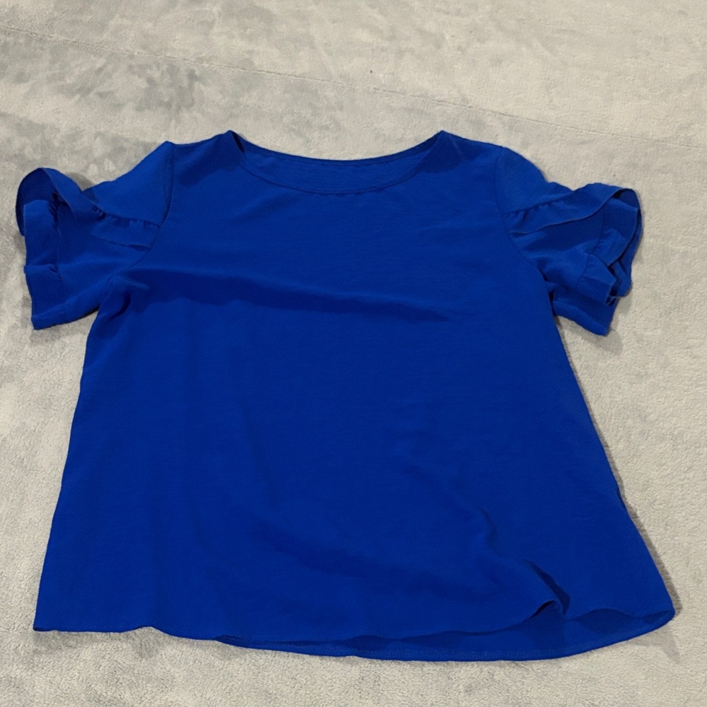 Blue Short Sleeve Top